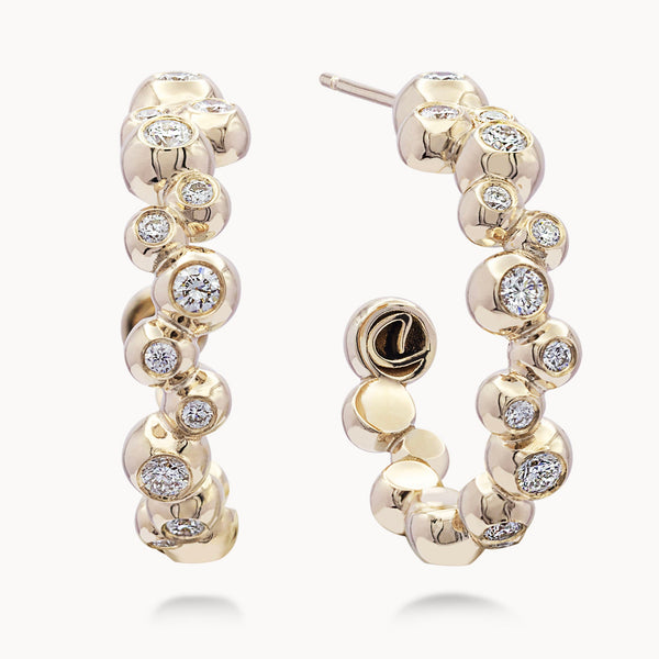 Ajao Hoops Diamond Set - Yellow Gold