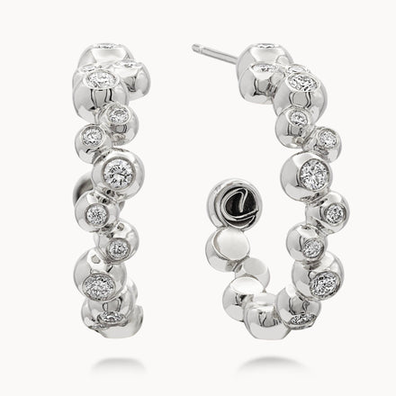 Ajao Hoops Diamond Set - White Gold