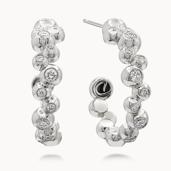 Ajao Hoops Diamond Set - White Gold