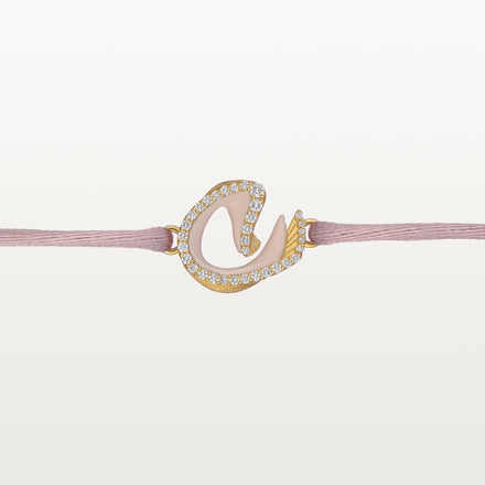 Pink Nya Bracelet - Yellow Gold