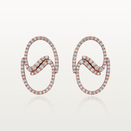 Yin & Yang Earrings - Rose Gold