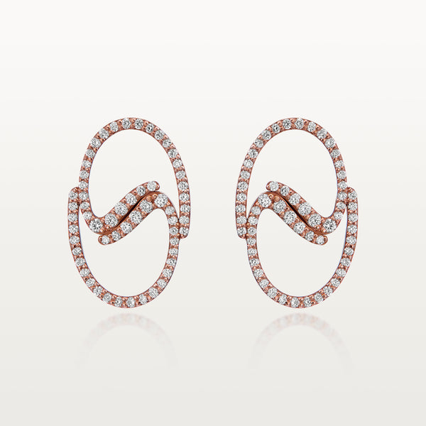 Yin & Yang Earrings - Rose Gold