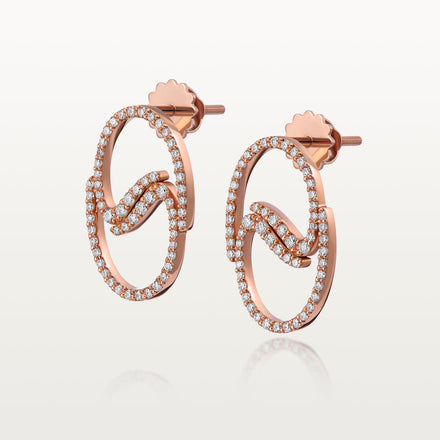 Yin & Yang Earrings - Rose Gold