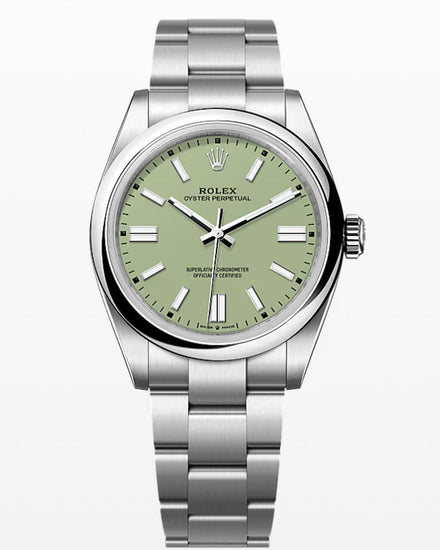 Rolex Oyster Perpetual with Pistachio Dial 41mm