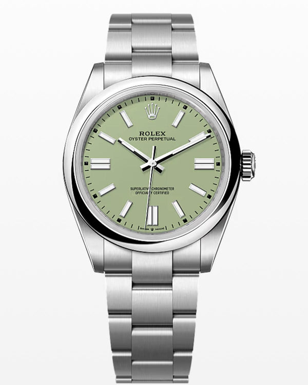 Rolex Oyster Perpetual with Pistachio Dial 41mm