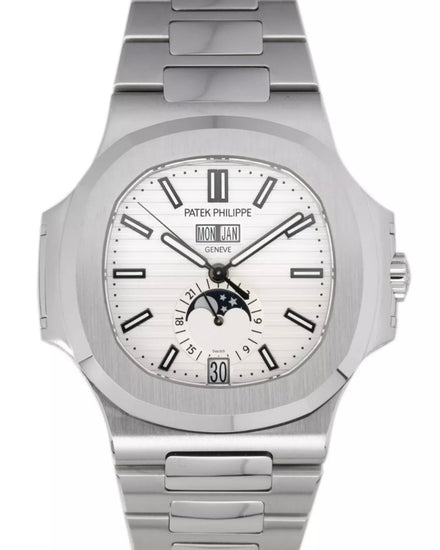 Patek Philippe Nautilus 5726/1A-010 Annual Calendar & Moon Phase with White Dial 40.5mm