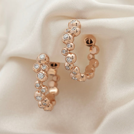 Ajao Hoops Diamond Set - Rose Gold