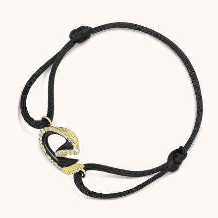 Black Nya Bracelet - Yellow Gold