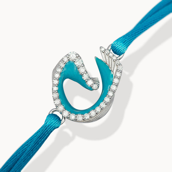 Blue Nya Bracelet - White Gold