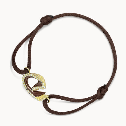 Brown Nya Bracelet - Yellow Gold