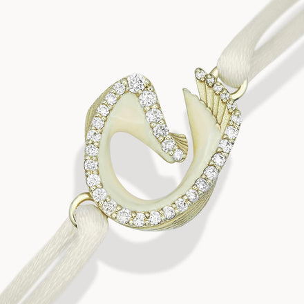 Cream Nya Bracelet - Yellow Gold