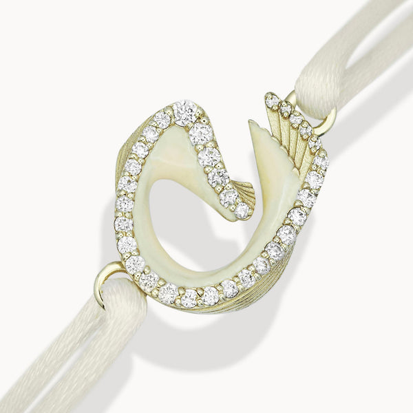 Cream Nya Bracelet - Yellow Gold