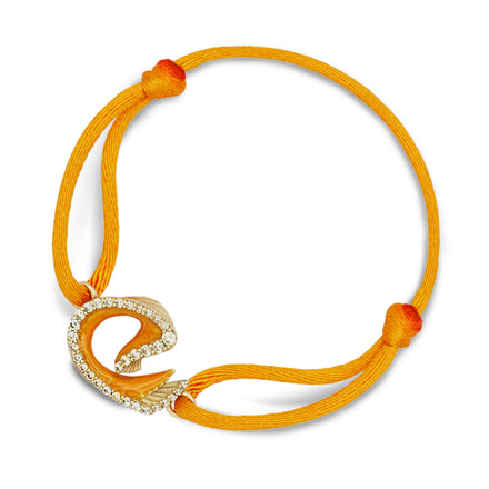 Orange Nya Bracelet - Yellow Gold