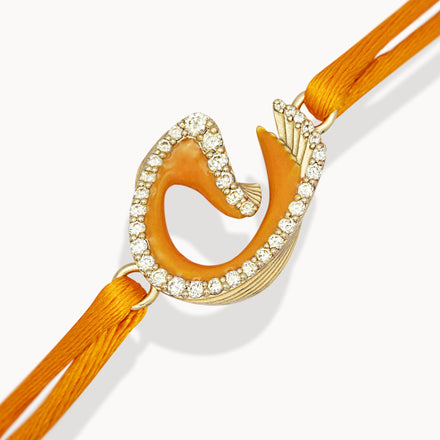 Orange Nya Bracelet - Yellow Gold