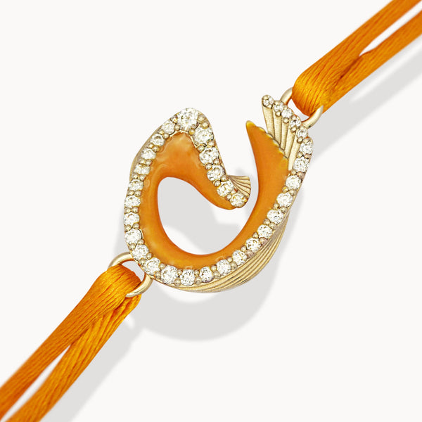 Orange Nya Bracelet - Yellow Gold