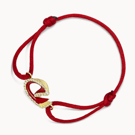 Red Nya Bracelet - Yellow Gold