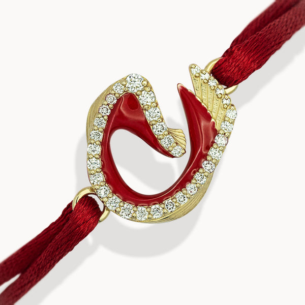 Red Nya Bracelet - Yellow Gold