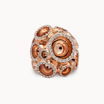 Flora Inverted Full Set Ring - Rose Gold