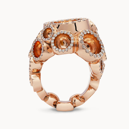 Flora Inverted Full Set Ring - Rose Gold