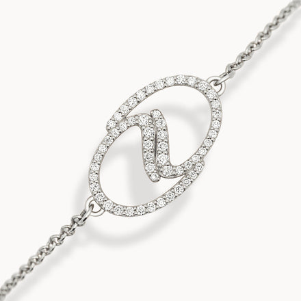 Yin & Yang Bracelet - White Gold
