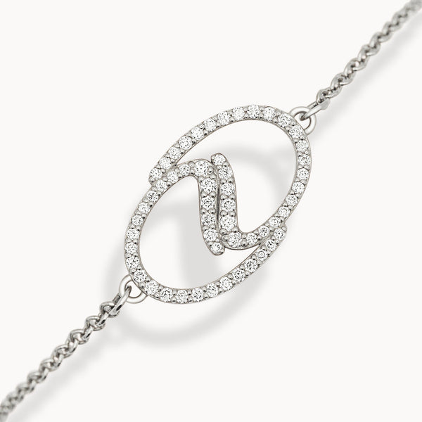 Yin & Yang Bracelet - White Gold