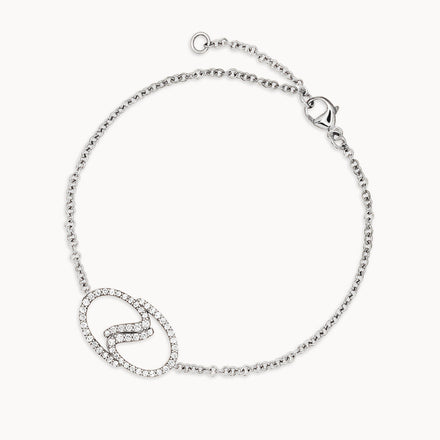 Yin & Yang Bracelet - White Gold