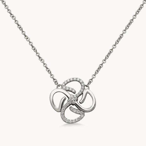 Motif Necklace Half Set - White Gold