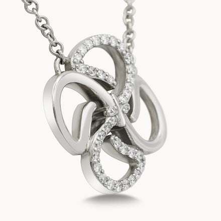 Motif Necklace Half Set - White Gold