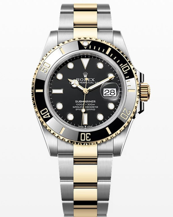 Rolex Oystersteel & 18ct Yellow Gold Submariner Black Dial 41mm
