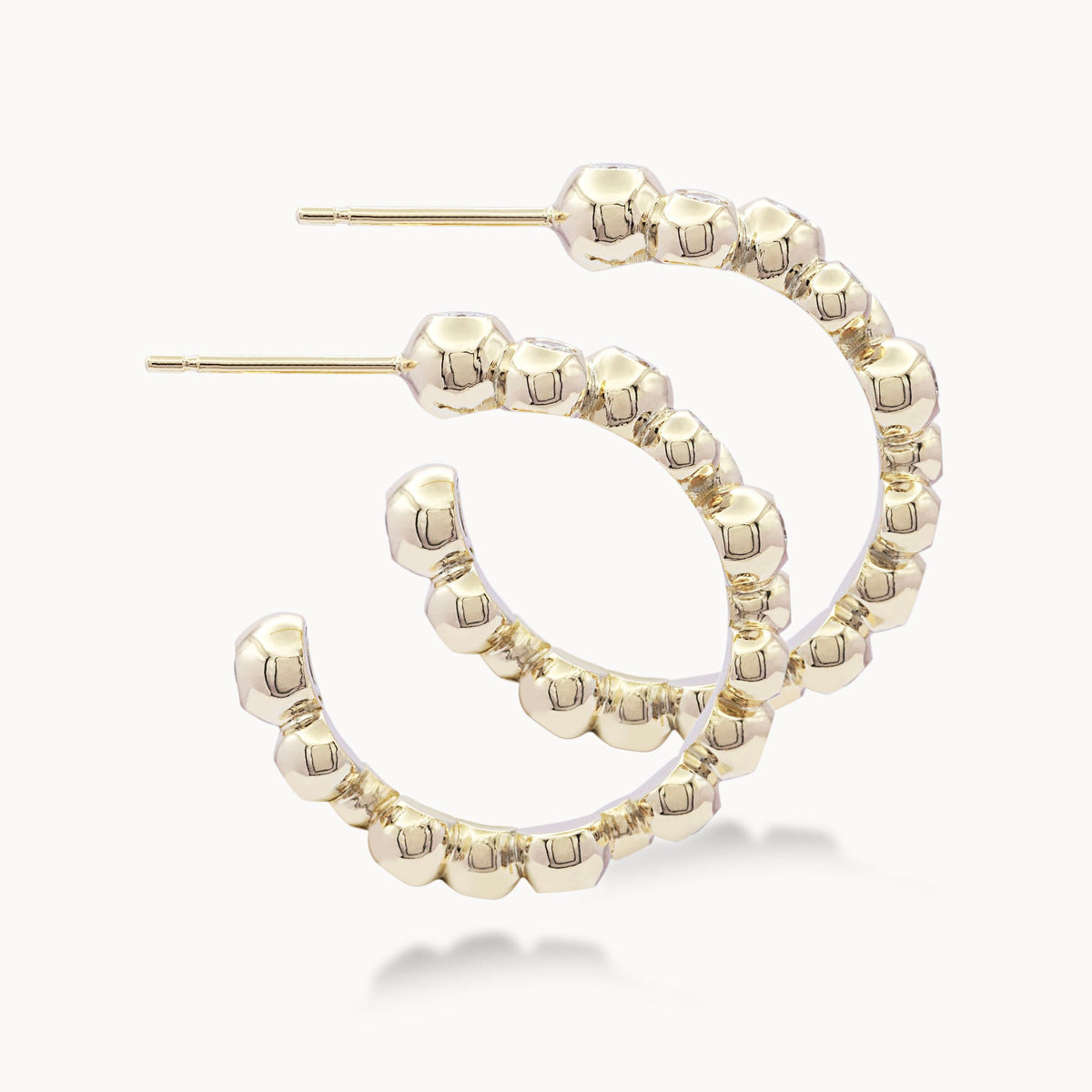 Ajao Hoops Diamond Set - Yellow Gold