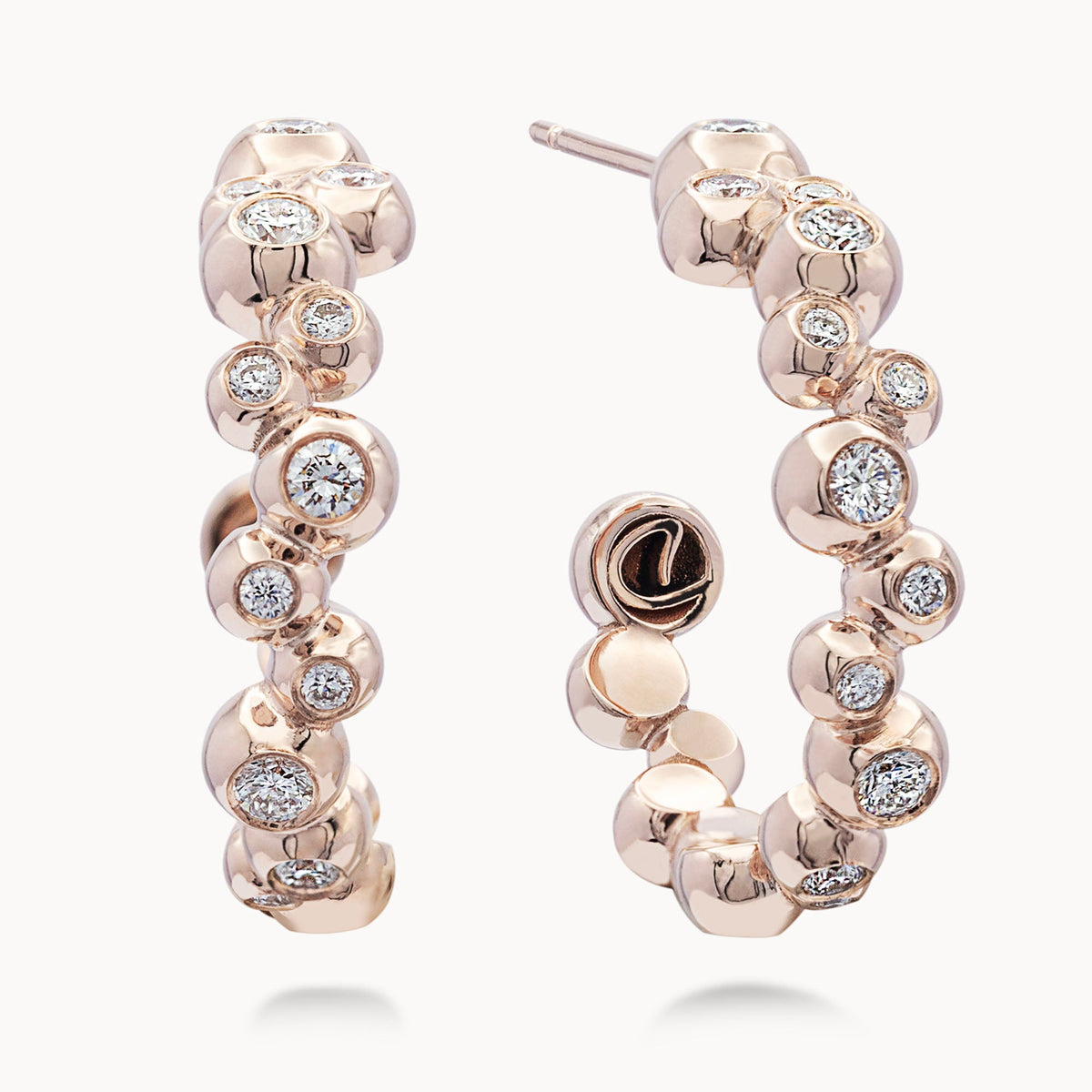 Ajao Hoops Diamond Set - Rose Gold