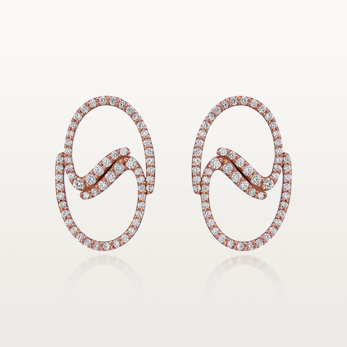 Yin & Yang Earrings - Rose Gold