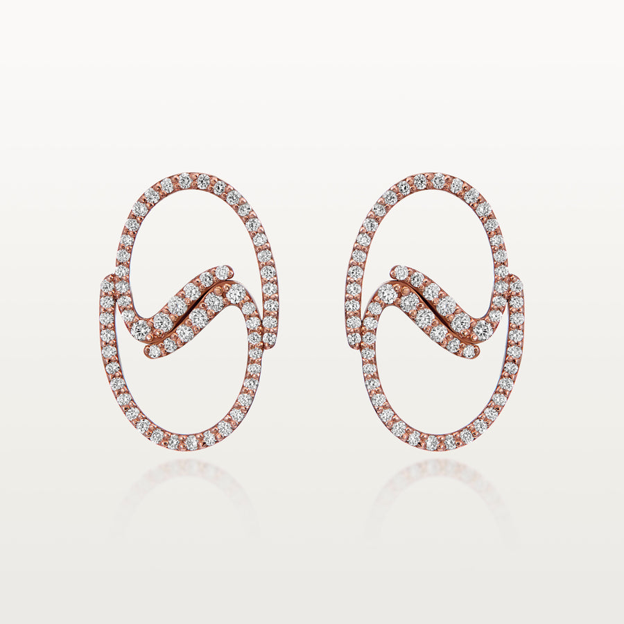 Yin & Yang Earrings - Rose Gold