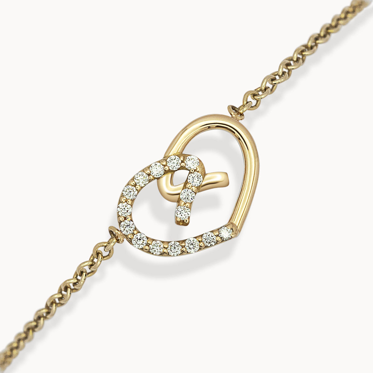 Heart Bracelet Half Set - Yellow Gold