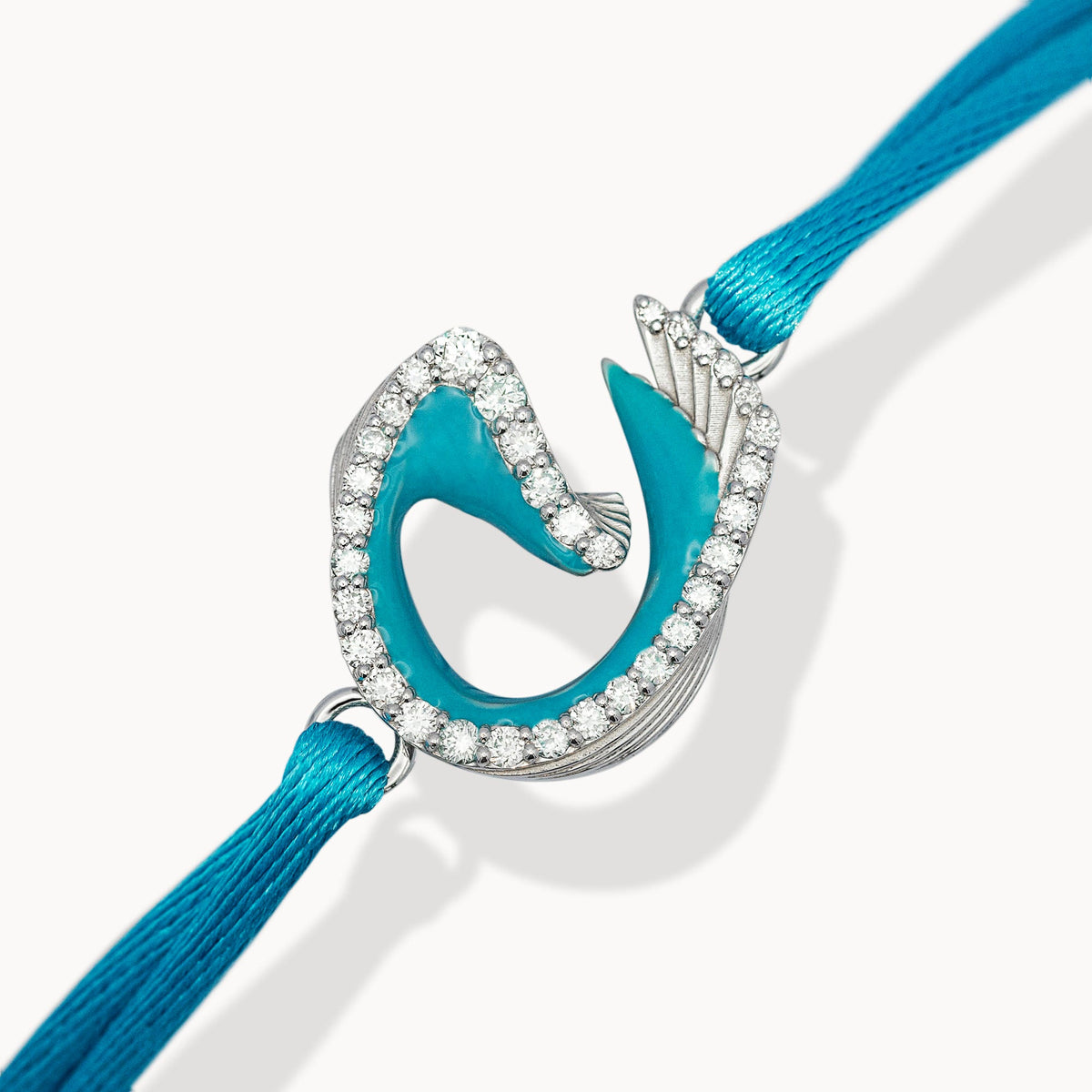 Blue Nya Bracelet - White Gold