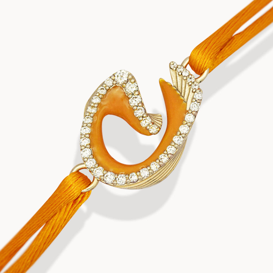Orange Nya Bracelet - Yellow Gold