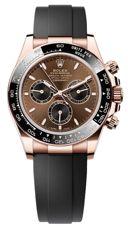Rolex Rose Gold Oysterflex Chocolate Dial Daytona Cosmograph 40mm