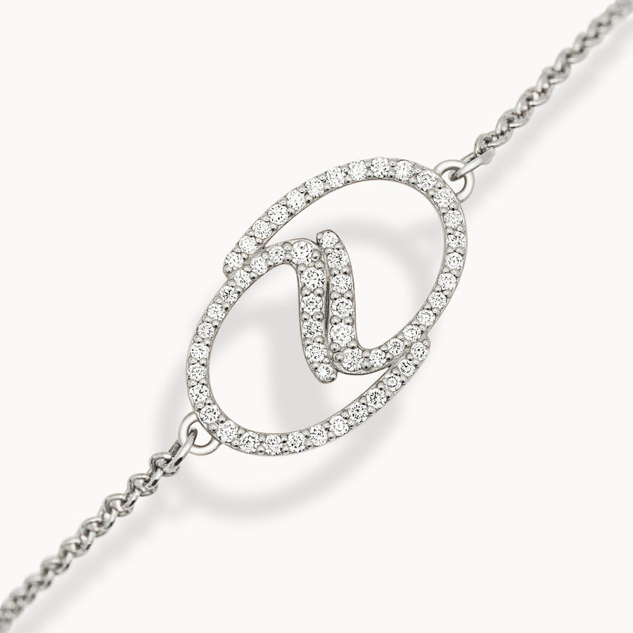 Yin & Yang Bracelet - White Gold