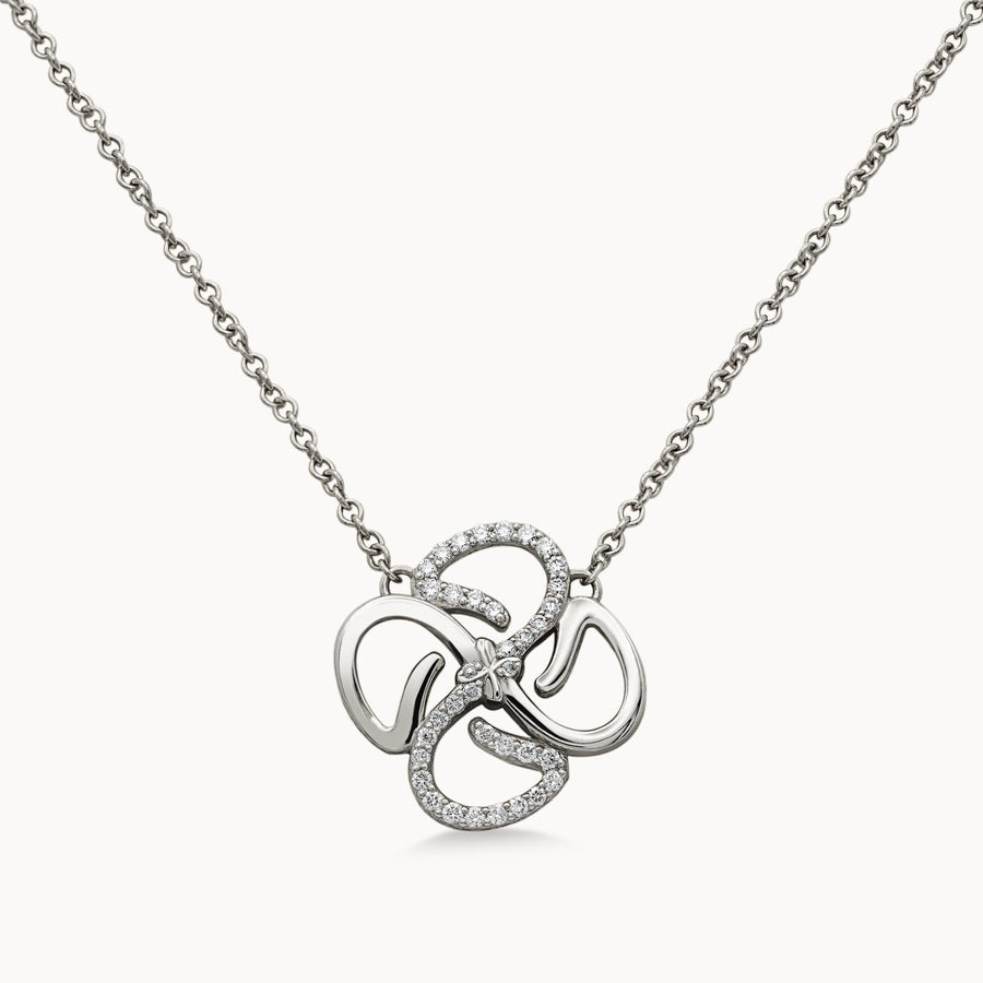 Motif Necklace Half Set - White Gold