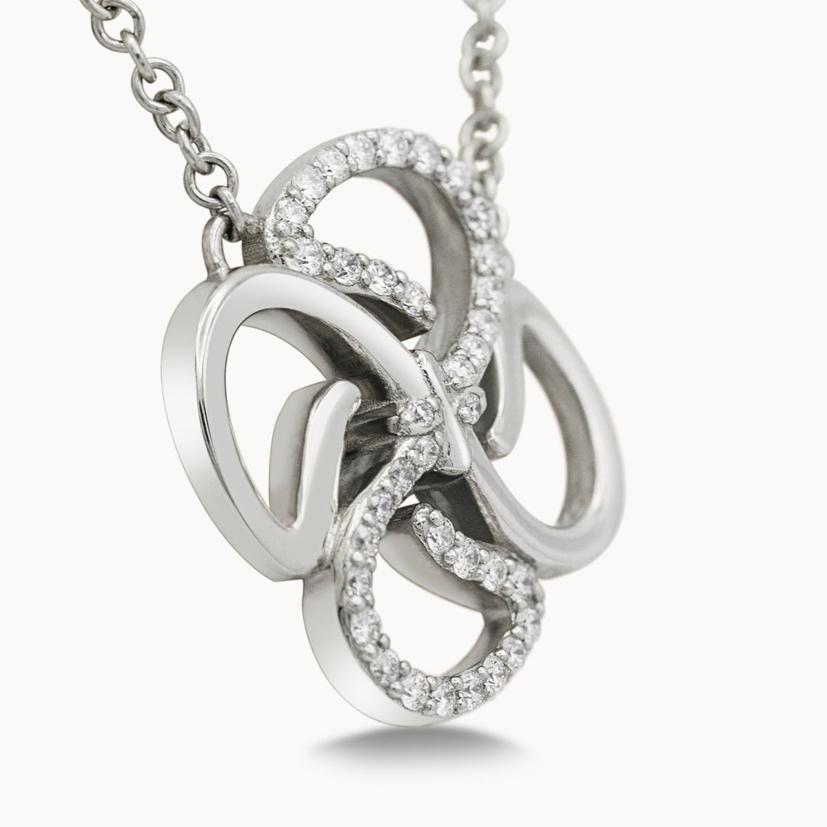 Motif Necklace Half Set - White Gold